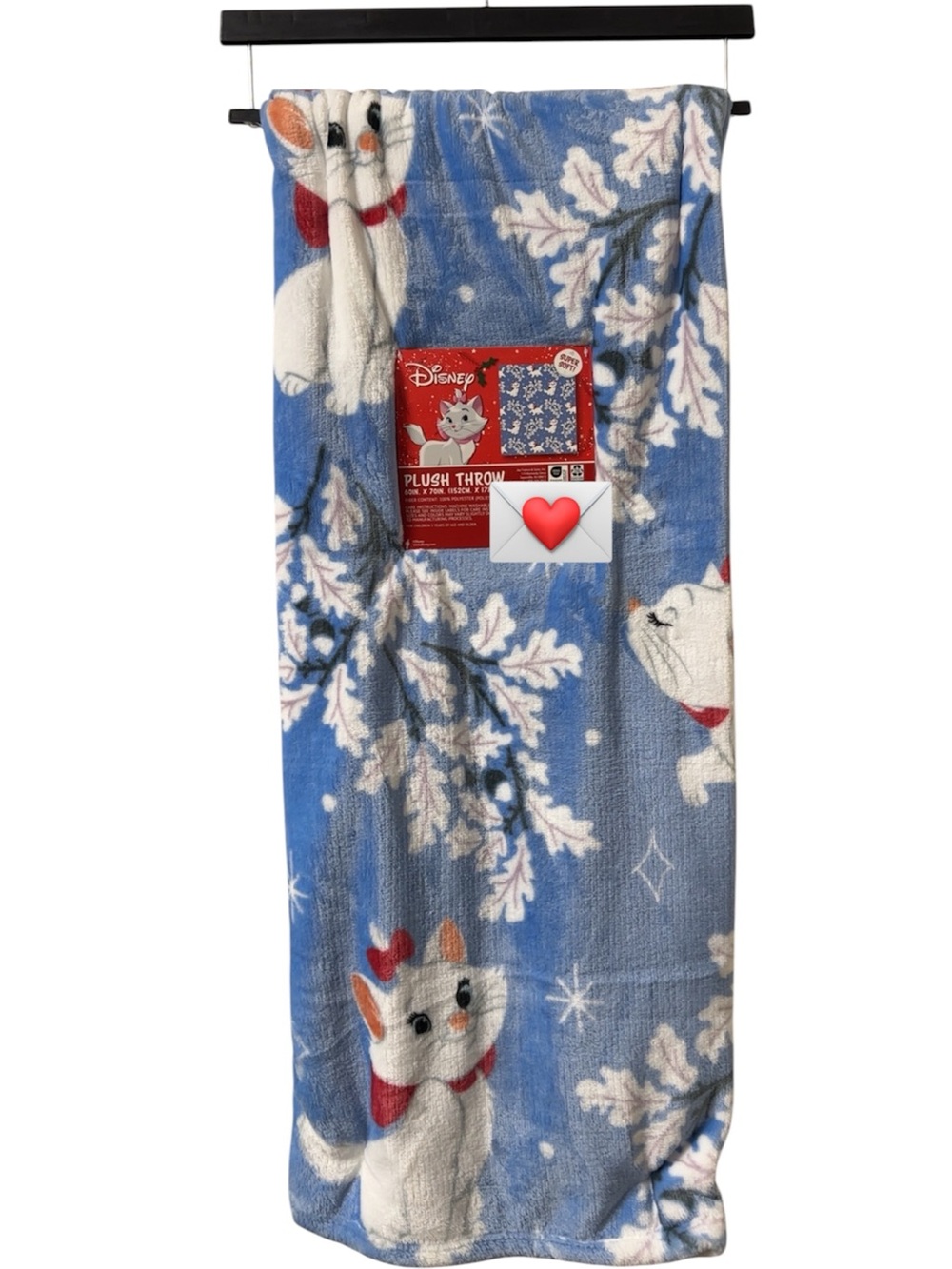 Disney aristrocat Blue Marie Plush Throw Blanket
